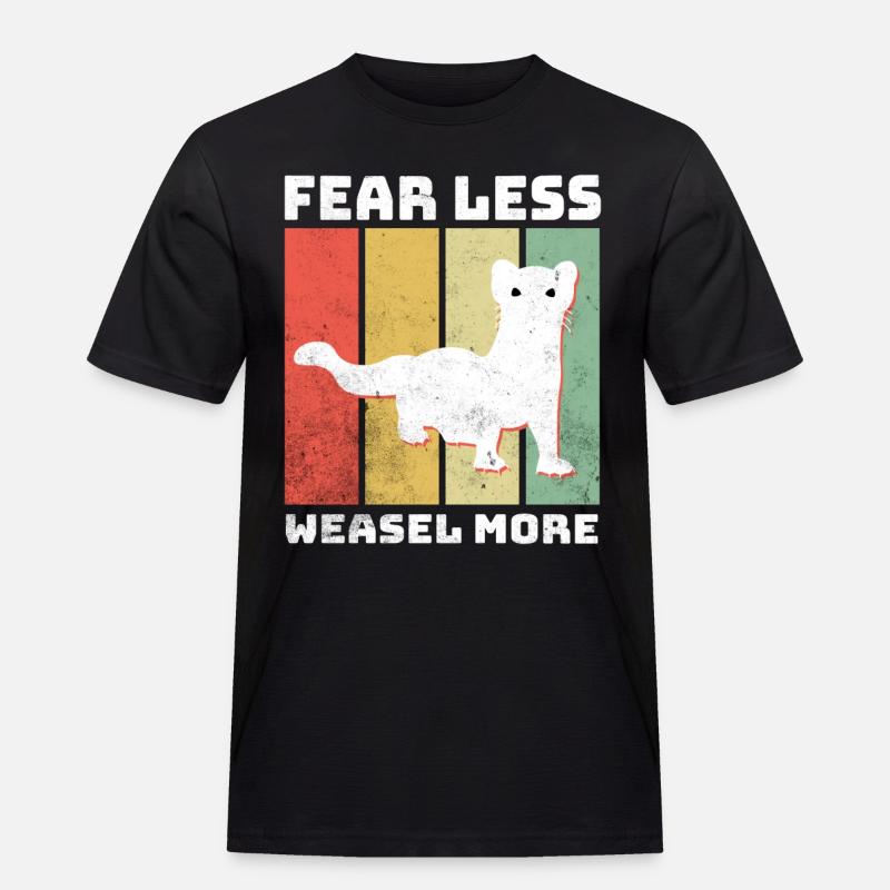 Wiesel Sprüche - Männer Workwear T-Shirt - Schwarz