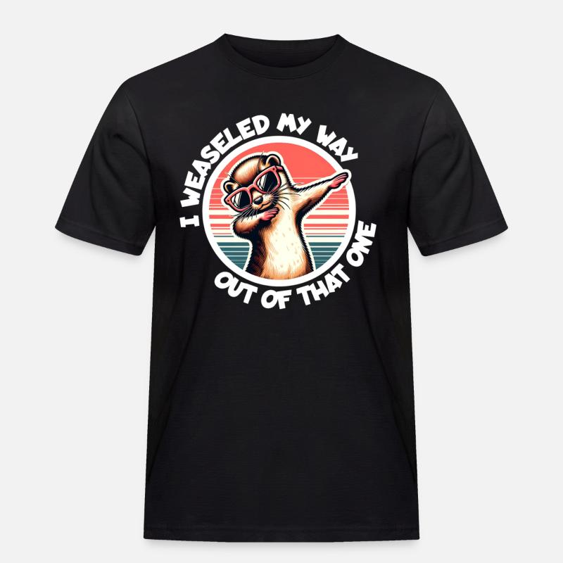 Wiesel Spruch - Männer Workwear T-Shirt - Schwarz