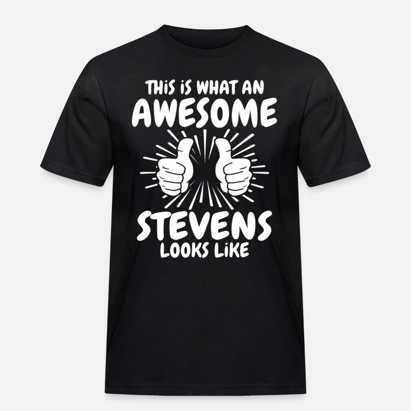 Stevens - Männer Workwear T-Shirt - Schwarz