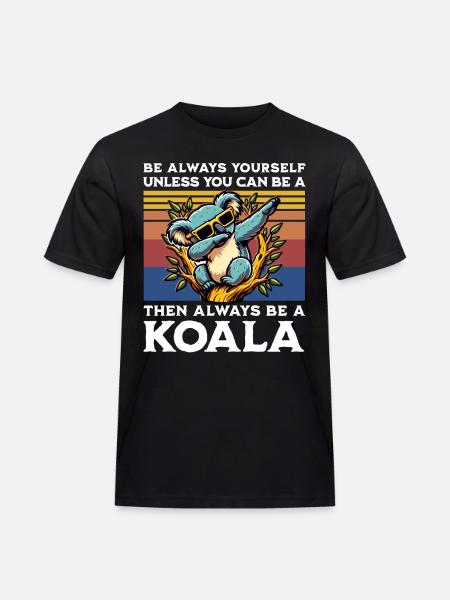 Koala Spruch - Männer Workwear T-Shirt - Schwarz
