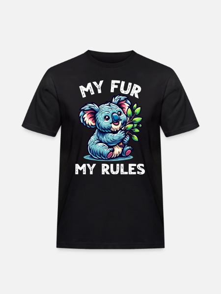 Funny Koala Sayings - Men's Workwear T-Shirt - black