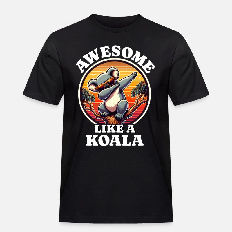 Koala - Männer Workwear T-Shirt - Schwarz