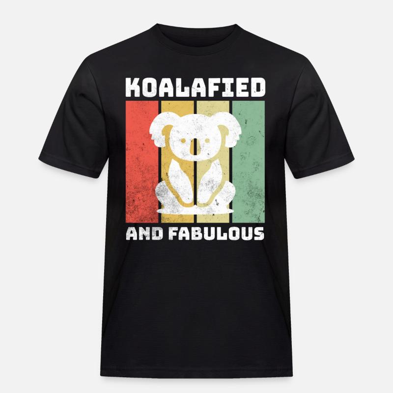 Koala Sprüche - Männer Workwear T-Shirt - Schwarz