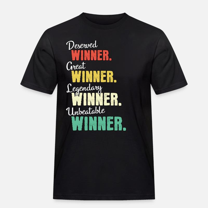 Gewinner - Männer Workwear T-Shirt - Schwarz