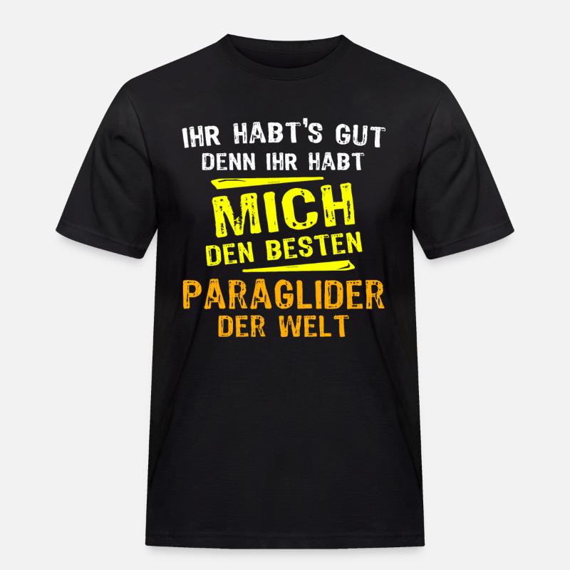Paraglider Geschenk - Männer Workwear T-Shirt - Schwarz