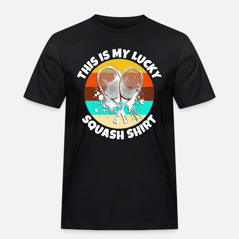 Squash - Männer Workwear T-Shirt - Schwarz