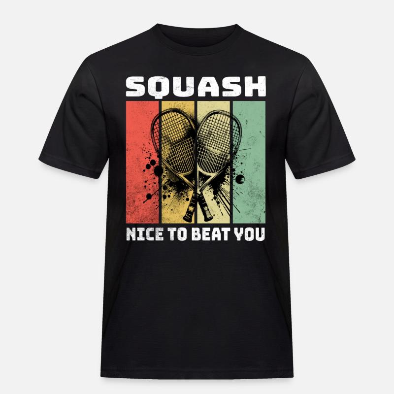Squash Sprüche - Männer Workwear T-Shirt - Schwarz
