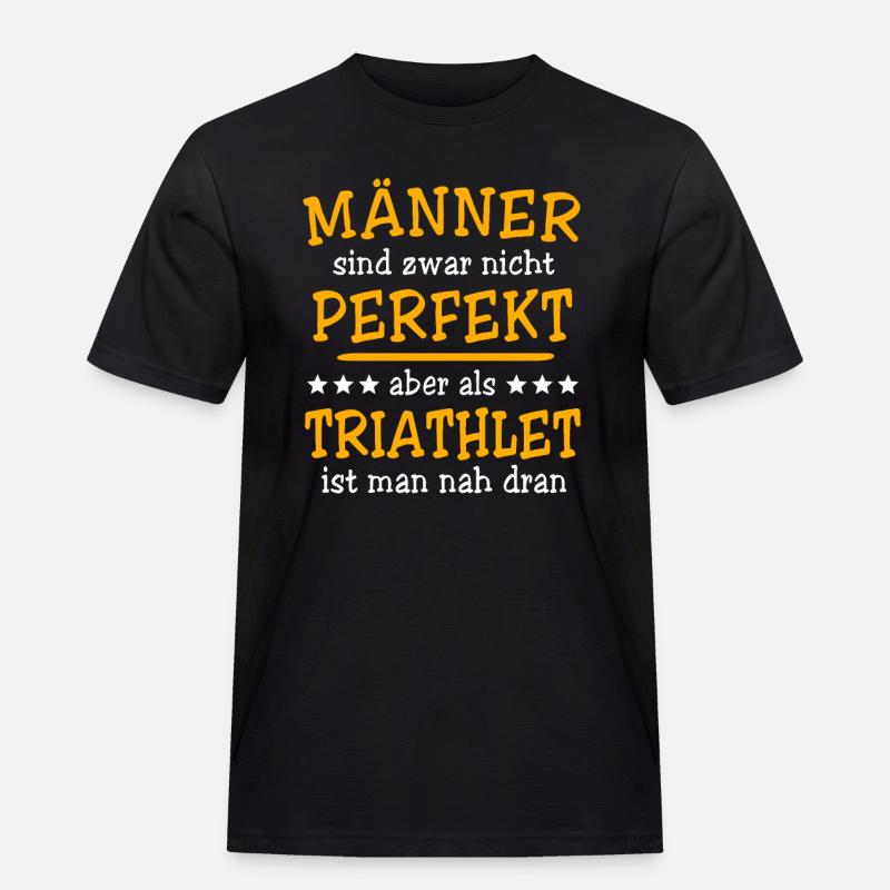 Triathlet Triathlon - Männer Workwear T-Shirt - Schwarz