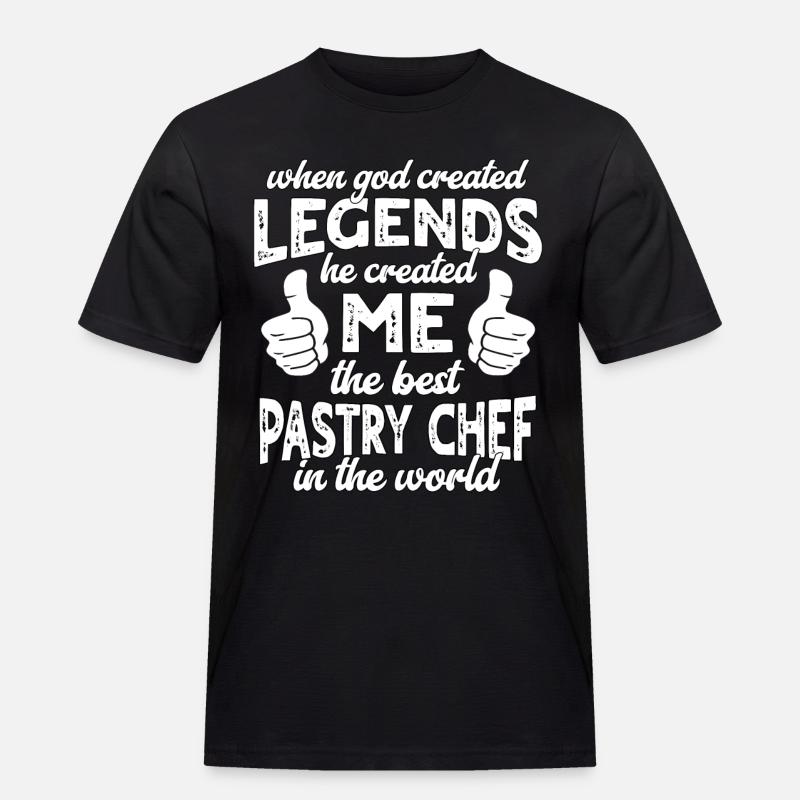Bester Konditor Legende - Männer Workwear T-Shirt - Schwarz
