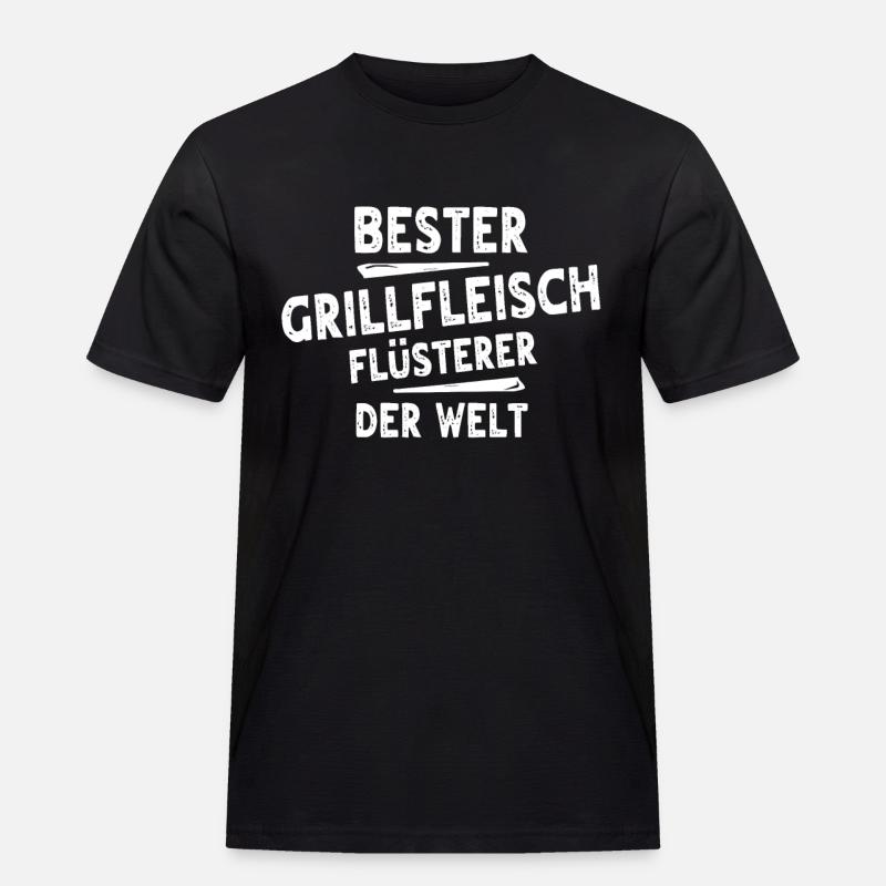 Grillfleisch - Männer Workwear T-Shirt - Schwarz
