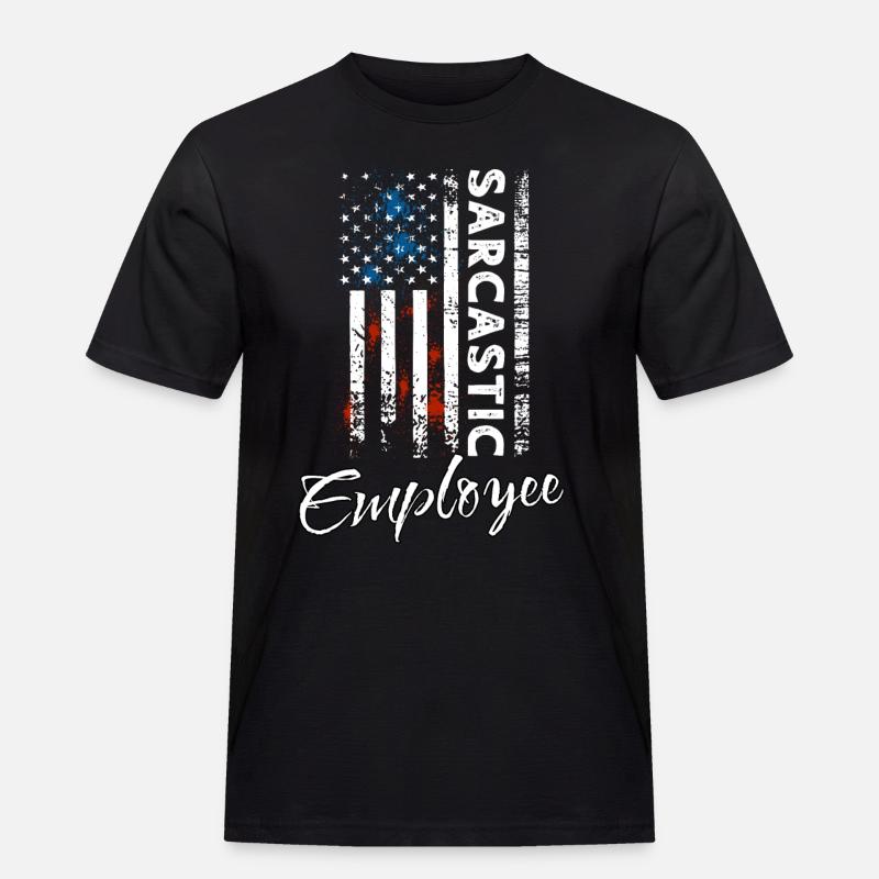 Sarkastischer Mitarbeiter - Männer Workwear T-Shirt - Schwarz