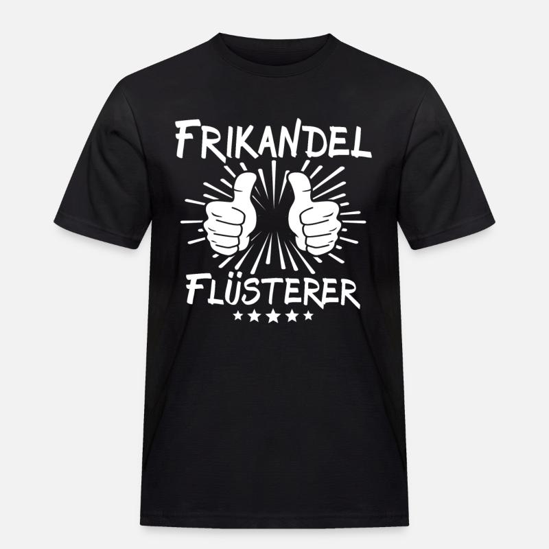 Frikandel Flüsterer - Männer Workwear T-Shirt - Schwarz