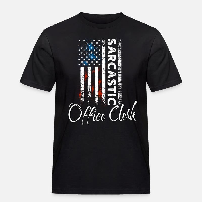 Sarcastic office worker - Men's Workwear T-Shirt - black