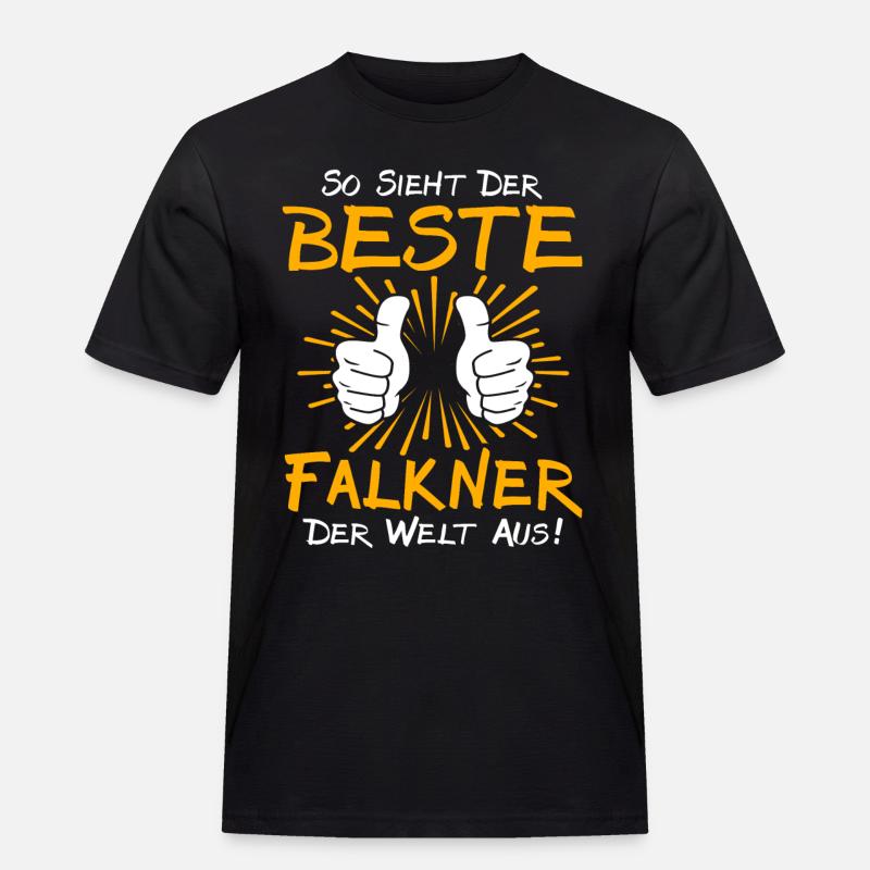 Falkner Geschenkidee - Männer Workwear T-Shirt - Schwarz