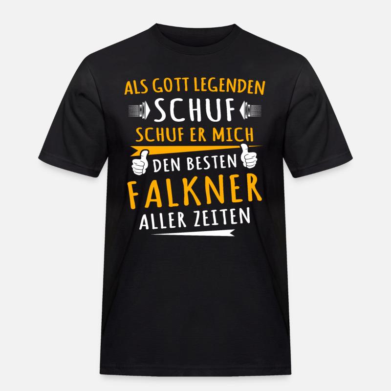 Falkner - Männer Workwear T-Shirt - Schwarz