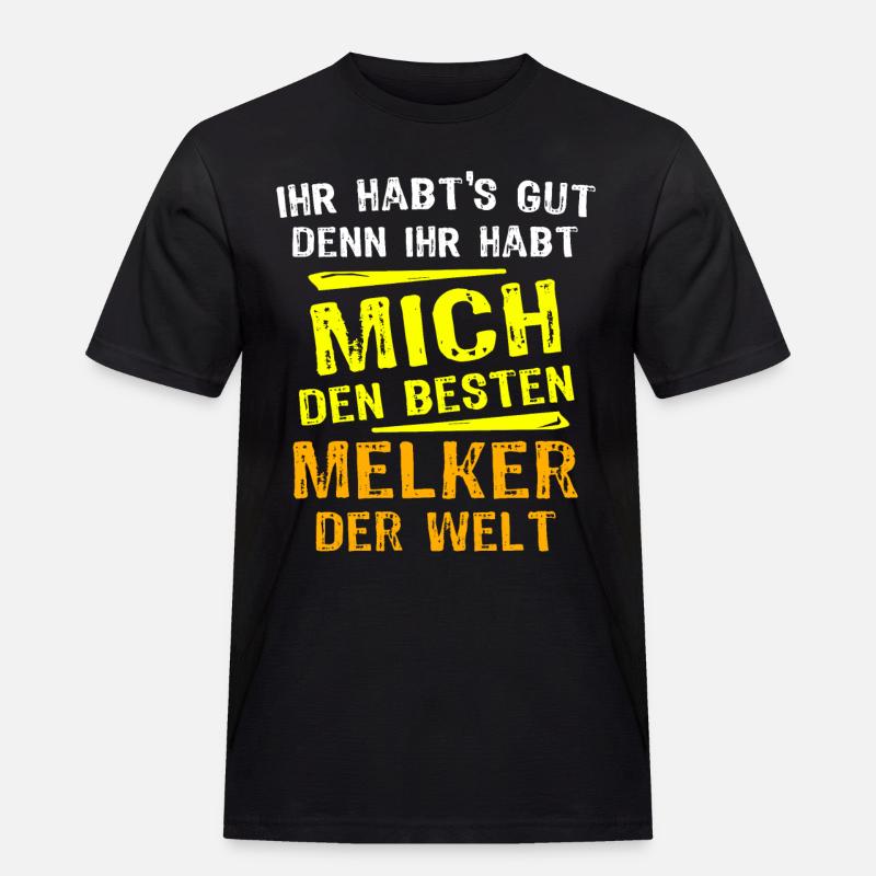 Melker Geschenk - Männer Workwear T-Shirt - Schwarz