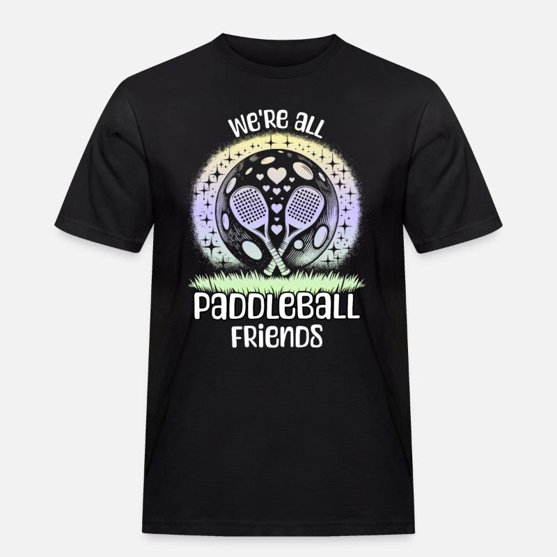 Paddleball Sprüche - Männer Workwear T-Shirt - Schwarz
