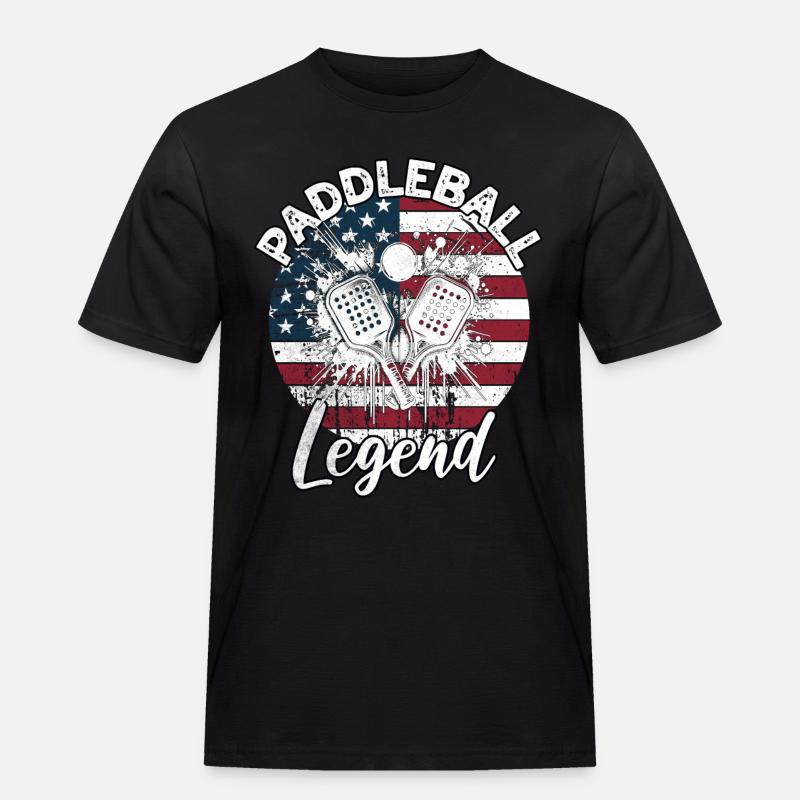 Paddleball Sprüche - Männer Workwear T-Shirt - Schwarz