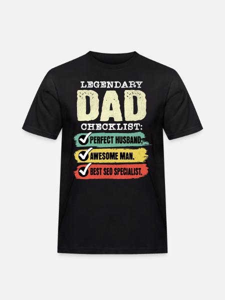 Dad SEO Manager Father's Day - Men's Workwear T-Shirt - black