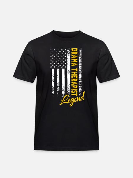 Dramatherapeut Legende - Männer Workwear T-Shirt - Schwarz