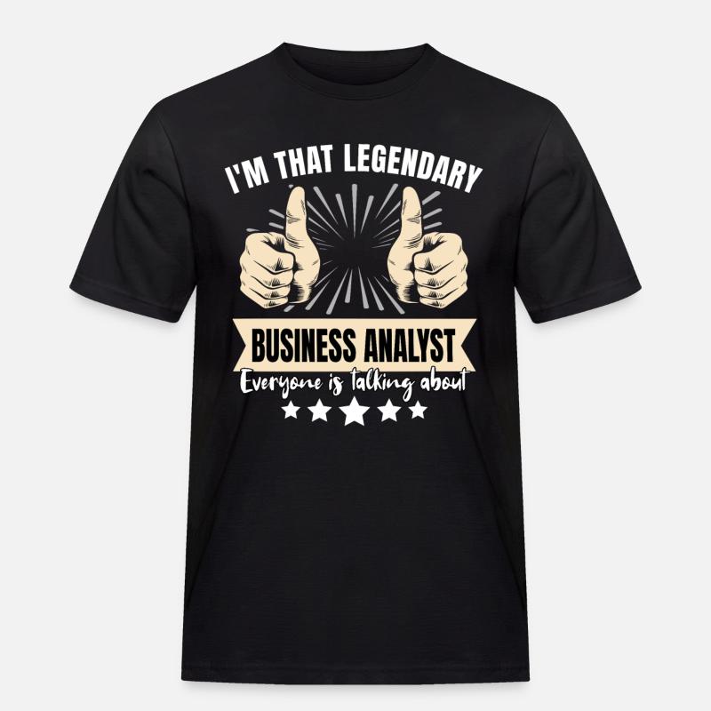 Legendärer Geschäftsanalyst - Männer Workwear T-Shirt - Schwarz