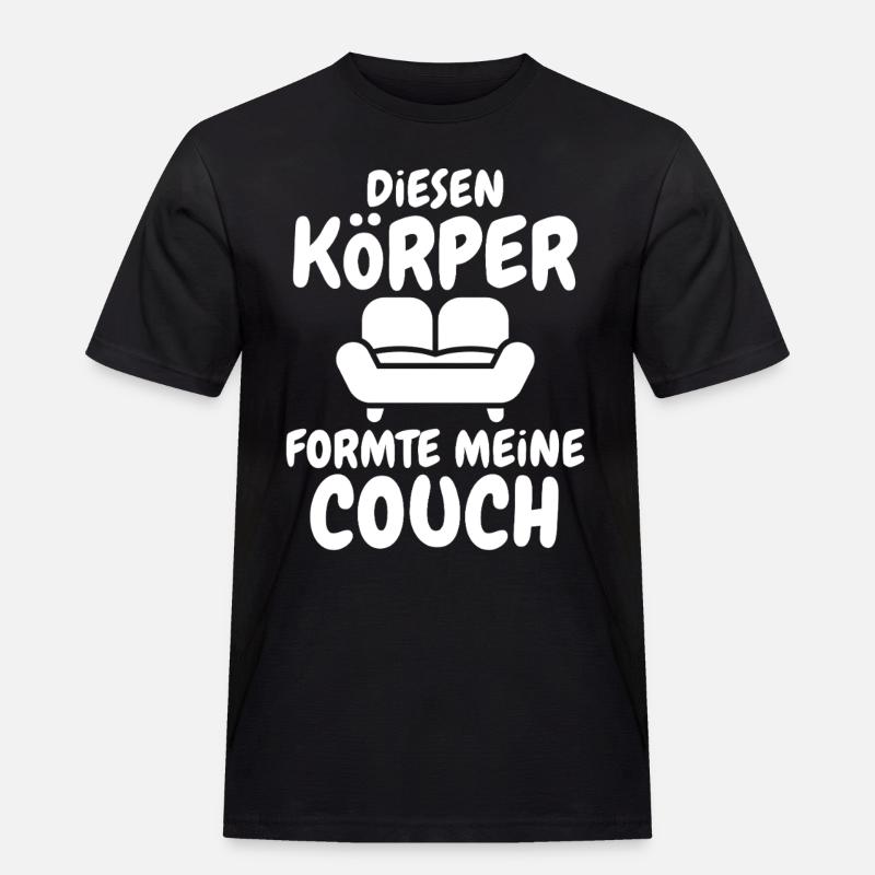 Couch Formte Körper - Männer Workwear T-Shirt - Schwarz