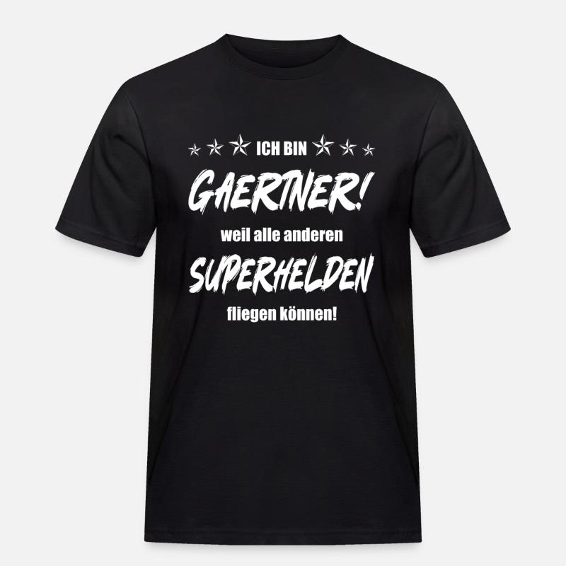 Ich bin Gärtner weil ... - Männer Workwear T-Shirt - Schwarz