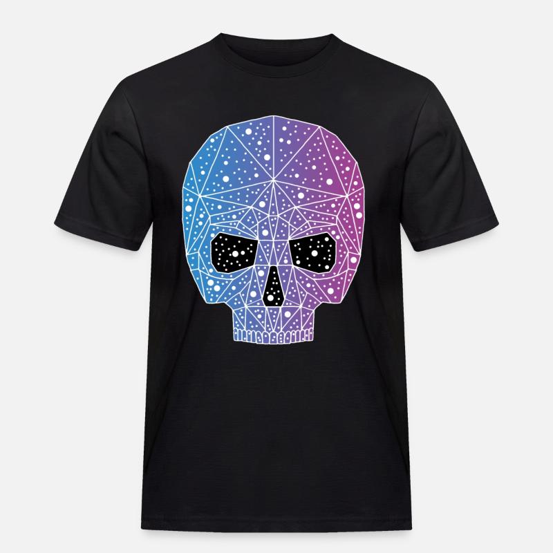 Galaktischer Todeskopf - Männer Workwear T-Shirt - Schwarz