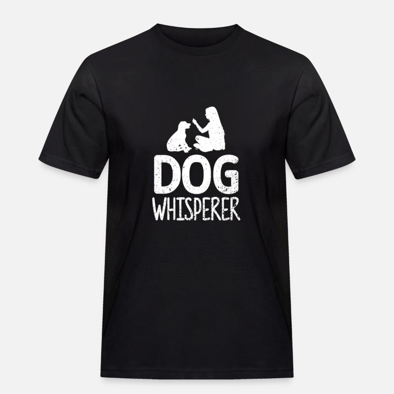 Hundeflüsterer - Männer Workwear T-Shirt - Schwarz