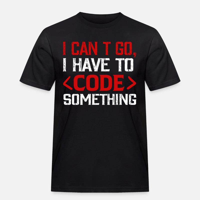 Programmer , Nerd , Computer Code - Men's Workwear T-Shirt - black