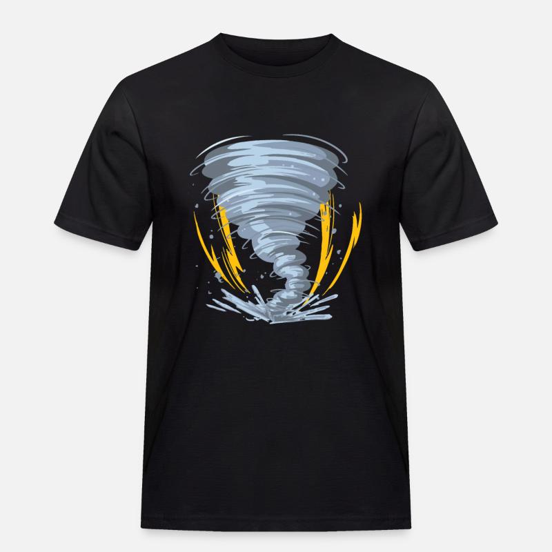 Tornado Hurricane Windsturm Geschenkidee - Männer Workwear T-Shirt - Schwarz