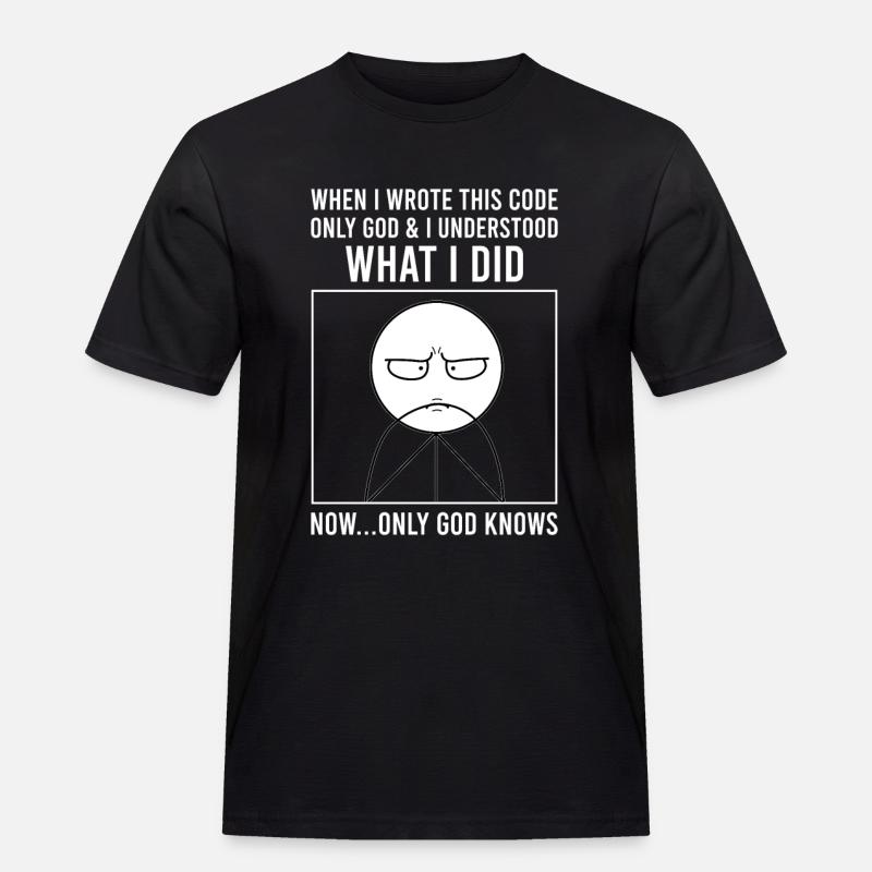 Programmierer Informatiker Softwareentwickler Meme - Männer Workwear T-Shirt - Schwarz