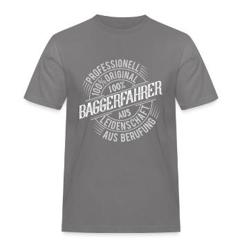 Baggerfahrer - Männer Workwear T-Shirt - Grau - Vorne - AI Model Male 185 dark (185cm)