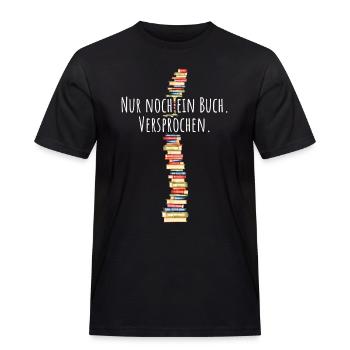 Nur Noch Ein Buch Versprochen Leseratte Bücherwurm - Männer Workwear T-Shirt - Schwarz - Vorne - AI Model Male 178 light (178cm)