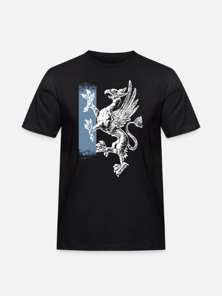 Rostock - standing griffin - blue white - Men's Workwear T-Shirt - black