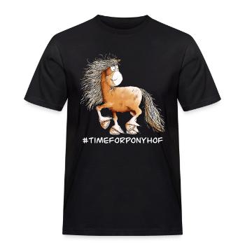 Lustiges Pferd I Pferdemotiv Ponyhof Fun - Männer Workwear T-Shirt - Schwarz - Vorne - AI Model Male 178 light (178cm)