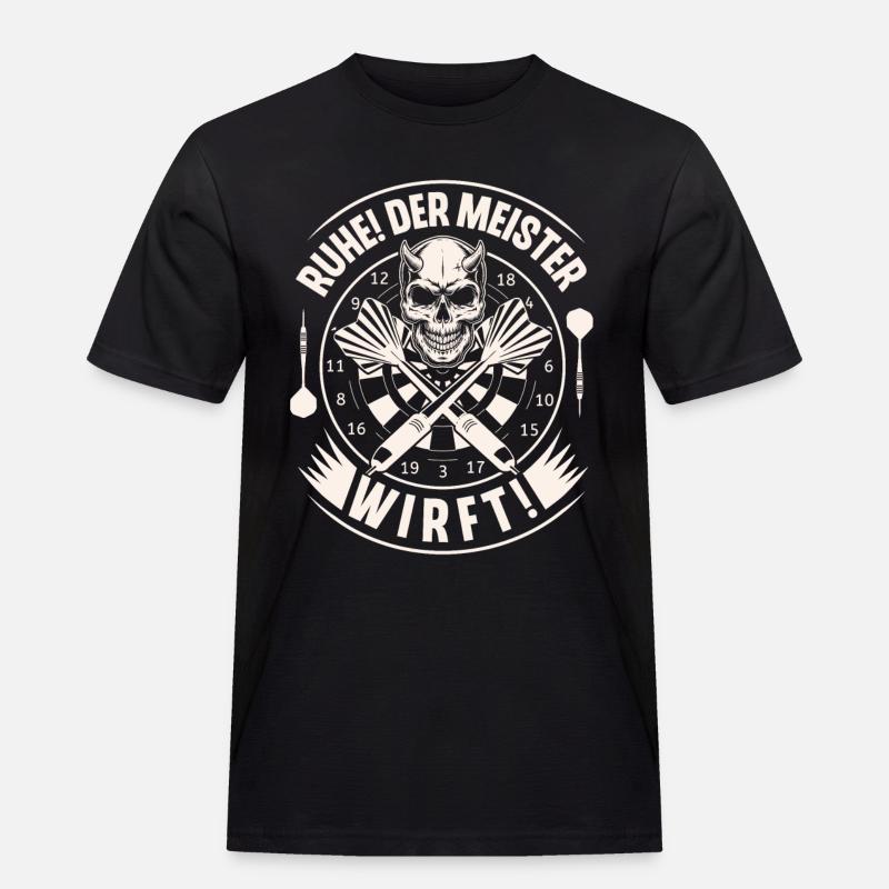 Dart Darten Darts - Männer Workwear T-Shirt - Schwarz
