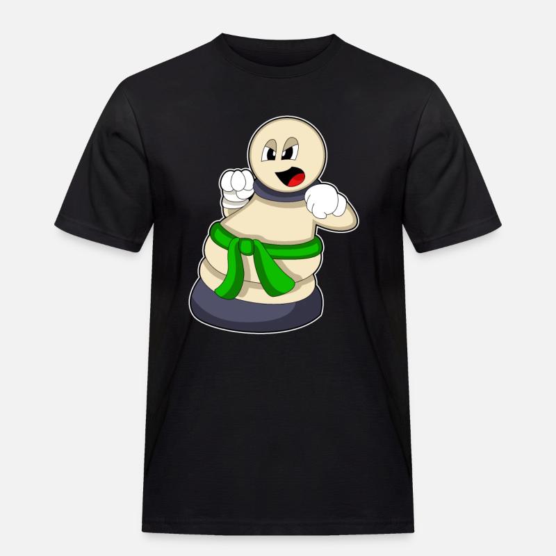 Schachfigur Bauer beim Schach - Männer Workwear T-Shirt - Schwarz