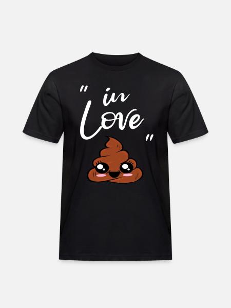 Jeg elsker lort sød lort bunke - Herre Workwear T-Shirt - sort