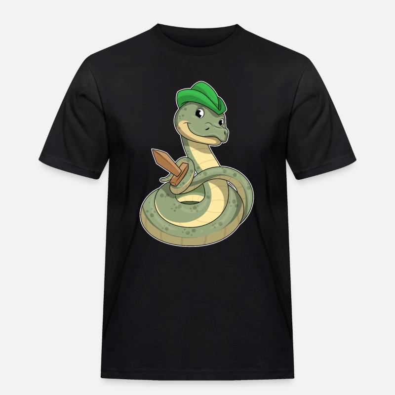 Serpent avec épée - T-shirt Workwear homme - noir