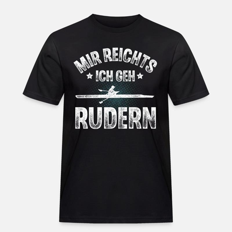 Rudern Ruderer Ruderboot - Männer Workwear T-Shirt - Schwarz