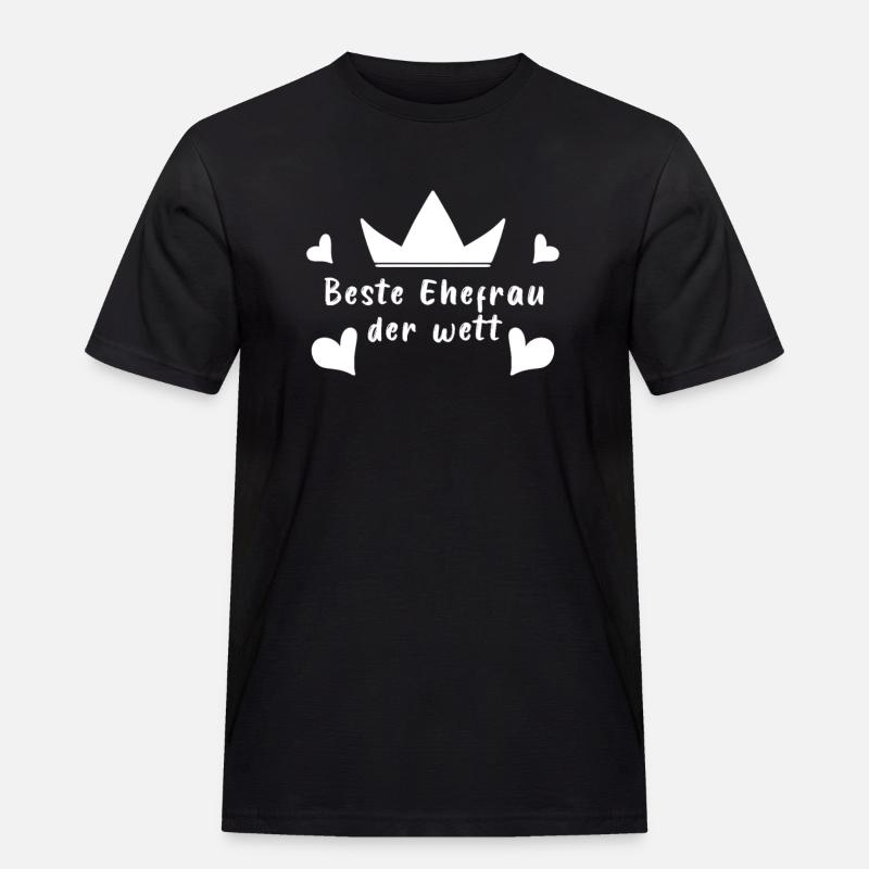 Beste Ehefrau der Welt - Männer Workwear T-Shirt - Schwarz