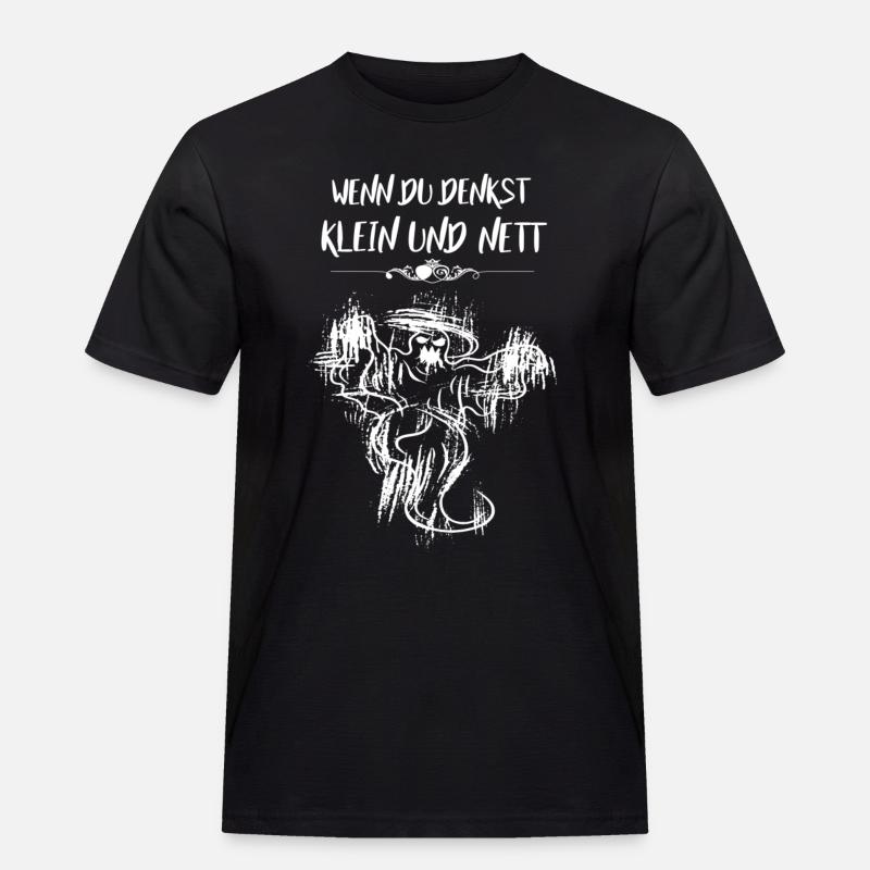 Klein und nett Geist - Männer Workwear T-Shirt - Schwarz