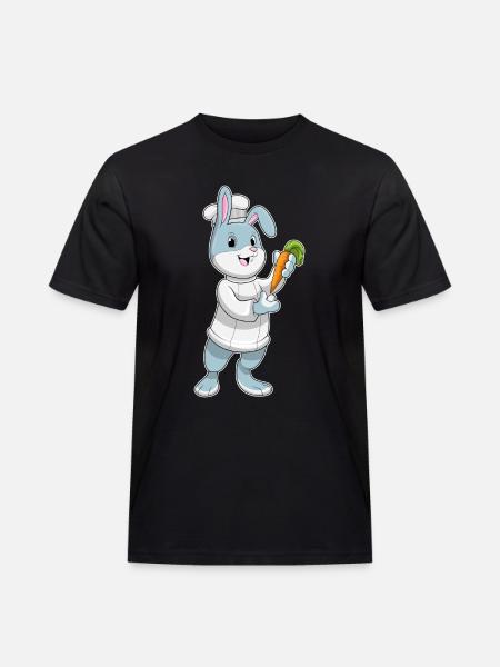 Bunny Cook Carrot Cooking - Men's Workwear T-Shirt - black