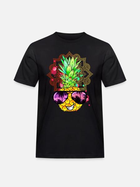 Pineapple Mandala - Men's Workwear T-Shirt - black