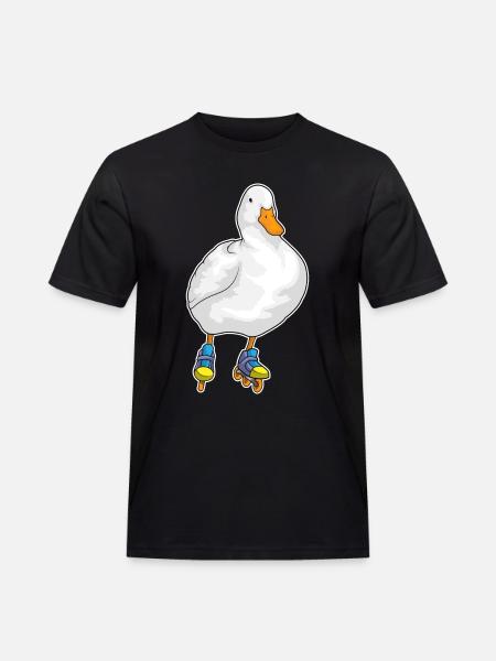 Ente Inline skating Inline skates - Männer Workwear T-Shirt - Schwarz
