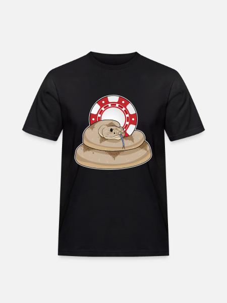 Snake Poker Poker Chips - Men's Workwear T-Shirt - black
