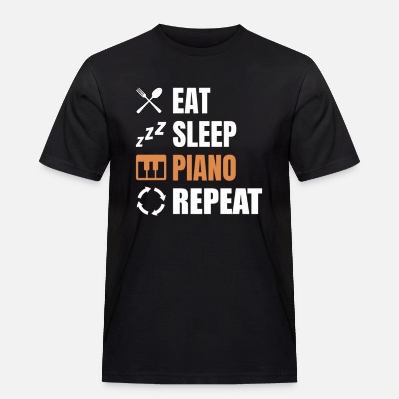 Klavierspieler Routine - Männer Workwear T-Shirt - Schwarz