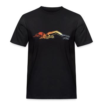 Schwimmsportler - Männer Workwear T-Shirt - Schwarz - Vorne - AI Model Male 178 light (178cm)