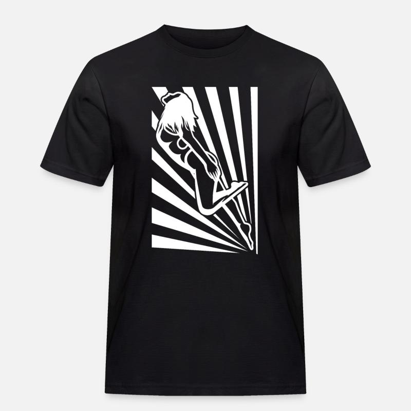 Schwimmer Mädchen - Männer Workwear T-Shirt - Schwarz